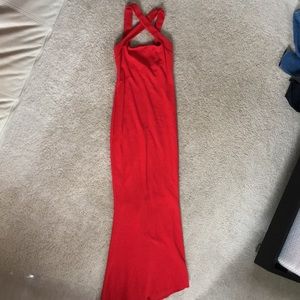 Long red beautiful prom dress, worn for one night